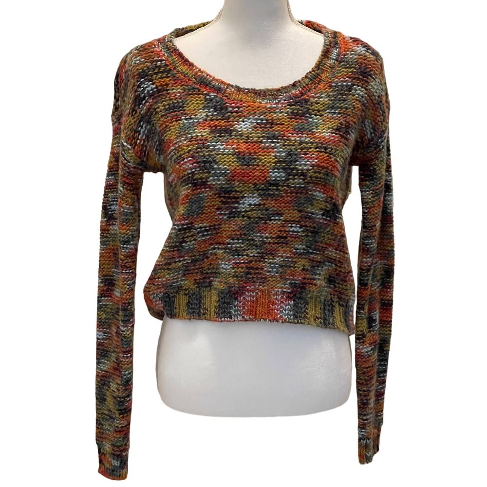 Roxy Knit Sweater Swoop Back Fall Colors Size XS RN 114199